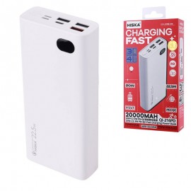 پاور بانک هیسکا (HISKA) مدل QI-216PD ظرفیت 20000mAh