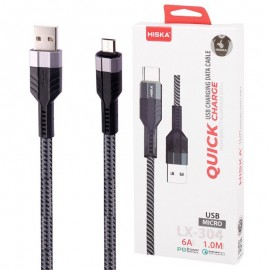 کابل اندروید (MicroUSB) هیسکا (HISKA) طول 1 متر مدل LX-304