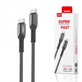 کابل تایپ سی به تایپ سی (Type-C to Type-C) هیسکا (HISKA) طول 1 متر مدل LX-504c