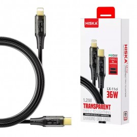 کابل تایپ سی به آیفون (Type-C to Lightning) هیسکا (HISKA) طول 1.2 متر مدل LX-11ci