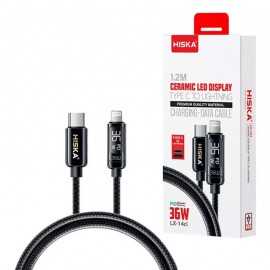 کابل تایپ سی به آیفون (Type-C to Lightning) هیسکا (HISKA) طول 1.2 متر مدل LX-14ci