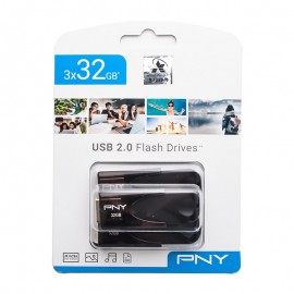 بسته 3 عددی فلش پی ان وای (PNY) مدل 32GB FD32GATT4KKKX3-EF USB2.0