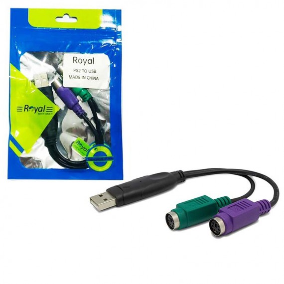 تبدیل USB به PS2 رویال (Royal) طول 30 سانتی متر