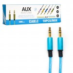 بسته 10 عددی کابل 1 به 1 صدا (AUX) طول 1 متر