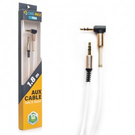 کابل 1 به 1 صدا (AUX) سری 90 درجه وان مکس (ONE MAX) طول 1.8 متر مدل 904