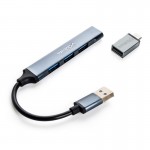 هاب 4 پورت و تبدیل تایپ سی ترکا (TREQA) مدل USB-3