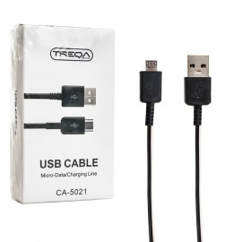 کابل اندروید (MicroUSB) ترکا (TREQA) طول 1 متر مدل CA-5021 رنگ-مشکی