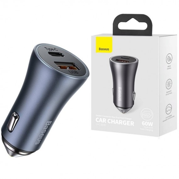 شارژر فندکی 2 پورت بیسوس (BaseUS) مدل (CGJM000113) CCJDZ-MC