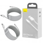 کابل آیفون (Lightning) طول 1.5 متر بیسوس (BaseUS) مدل TZCALZJ-02 (بسته 2 عددی)