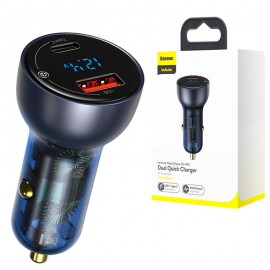 شارژر فندکی 2 پورت بیسوس (BaseUS) مدل (CCKX-C0G) VCKX65C