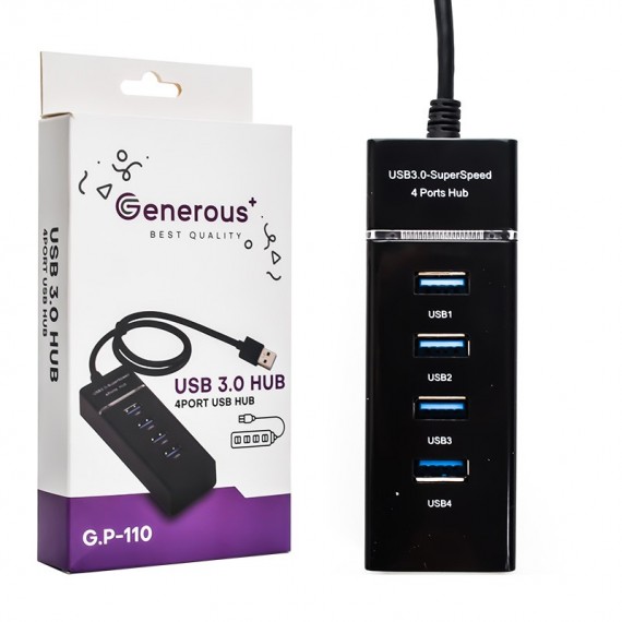 هاب 4 پورت USB3.0 جنروس (GENEROUS) مدل G.P-110