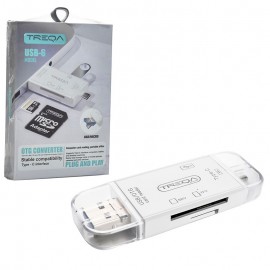 رم ریدر اورجینال USB3 و OTG Typc ,Micro ترکا (TREQA) مدل USB-6