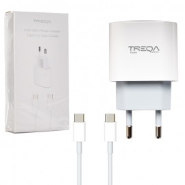 شارژر دیواری 20 وات + کابل (Type-C to Type-C) ترکا (TREQA) مدل CH-9030
