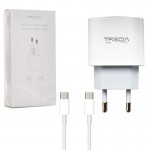 فست شارژر تک پورت + کابل (Type-C to Type-C) ترکا (TREQA) 20W مدل CH-9030