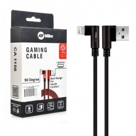 کابل آیفون (Lightning) 2 طرفه 90 درجه میلر (Miller) طول 1 متر مدل CA-1156