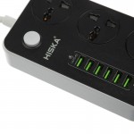 چند راهی برق + شش پورت USB هیسکا (HSIKA) مدل CH-5510