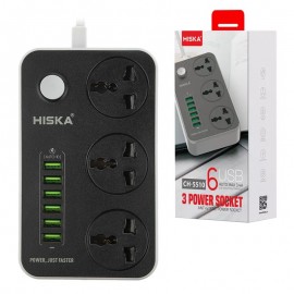 چند راهی برق + شش پورت USB هیسکا (HSIKA) مدل CH-5510