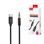 کابل تایپ سی به جک 3.5 میلی متر ( Type-C to Aux) هیسکا (HISKA) مدل W28