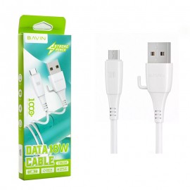 کابل اندروید (MicroUSB) باوین (BAVIN) طول 1 متر مدل CB256