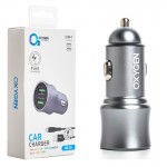 شارژر فندکی 2 پورت + کابل تایپ سی اکسیژن (OXYGEN) مدل AC-10