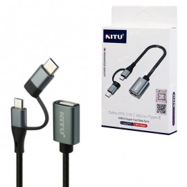 کابل تبدیل تایپ سی و اندروید به USB (OTG) نیتو (NITU) مدل NT-CN21