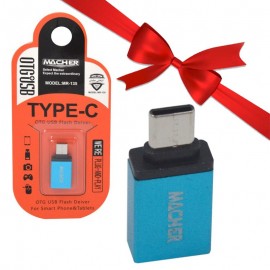 بسته 10 عددی تبدیل Type-C OTG به USB فلزی مچر (Macher) مدل MR-135 + ا عدد رایگان