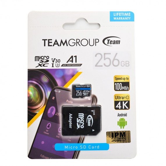 رم موبایل تیم (Team Group) مدل 256GB ELITE MicroSD 100MB/S