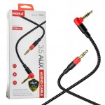 کابل 1 به 1 صدا (AUX) سری 90 درجه هیسکا (HISKA) طول 1 متر مدل W32