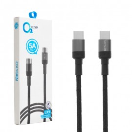 کابل تایپ سی به تایپ سی (Type-C to Type-C) اکسیژن (OXYGEN) طول 1 متر مدل LX9