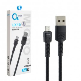 کابل اندروید (Micro USB) اکسیژن (OXYGEN) طول 1.2 متر مدل LX10