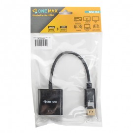 کابل تبدیل DisplayPort به HDMI وان مکس (ONE MAX) مدل OM-153