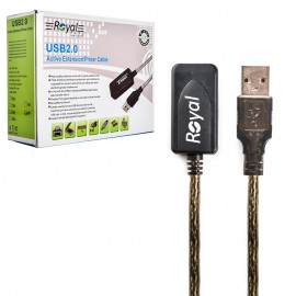 کابل افزایش طول 2.0 USB رویال (Royal) طول 20 متر برددار