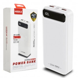 پاور بانک هیسکا (HISKA) مدل HP-215PD ظرفیت 20000mAh