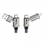 کابل 4 در 1 آیفون (Lightning) و تایپ سی (TYPE-C) هیسکا (HISKA) طول 1 متر مدل LX-30