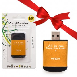 بسته 1+10 رم ریدر USB2.0 همه کاره 32in1 (یک عدد هدیه)