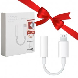 بسته 1+10 تبدیل لایتنینگ به جک 3.5 میلی متر (Lightning To Aux) ترکا (TREQA) مدل CA-1052 (یک عدد هدیه)