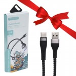 بسته 10 عددی کابل تایپ سی (Type-c) طول 1 متر 5 آمپر ترکا (TREQA) 25w مدل CA-8623 + یک عدد رایگان