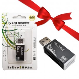 بسته 1+10 رم ریدر USB2.0 همه کاره (یک عدد هدیه)