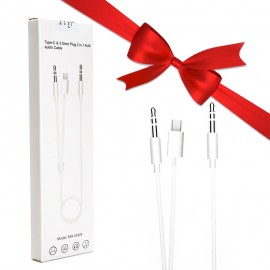 بسته 1+10 کابل دو سر Aux To Aux&Type-C مدل MH-CM29 (یک عدد هدیه)