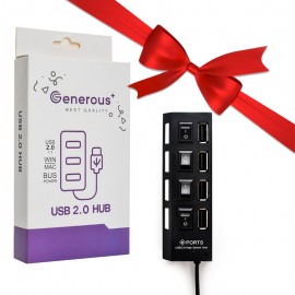 بسته 10 عددی هاب 4 پورت جنروس (GENEROUS) مدل G.P-135 + یک عدد رایگان