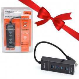 بسته 1+10 هاب 4 پورت USB3.0 مچر (MACHER) مدل MR-211 + (یک عدد هدیه)