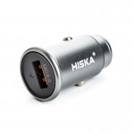 شارژر فندکی تک پورت + کابل تایپ سی هیسکا (HISKA) مدل HCC-308