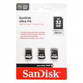 فلش سن دیسک (SanDisk) مدل 32GB USB3.2 Ultra Fit (بسته 3 عددی)