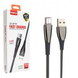 کابل اندروید (MicroUSB) هیسکا (HISKA) طول 1 متر مدل LX-297M