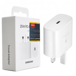 فست شارژر تک پورت سه شاخه اروپایی سامسونگ (SAMSUNG) 25W گارانتی هیسکا
