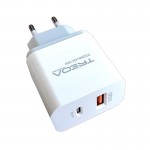 بسته 10 عددی شارژر دیواری 2 پورت ترکا (TREQA) 38W مدل CH-635 + یک عدد رایگان