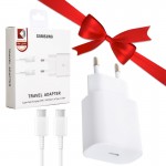 بسته 6 عددی فست شارژر تک پورت و کابل PD سامسونگ (Samsung) 25W مدل EP-TA800 گارانتی خرید عمده + یک عدد رایگان