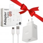 بسته 6 عددی فست شارژر تک پورت و کابل تایپ سی اپو (OPPO) 80W مدل VCB8JACH گارانتی خرید عمده + یک عدد رایگان