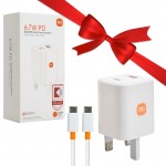 بسته 6 عددی فست شارژر دو پورت و کابل تایپ سی شیائومی (Xiaomi) 67W مدل MDY-K50-EF گارانتی خرید عمده + یک عدد رایگان