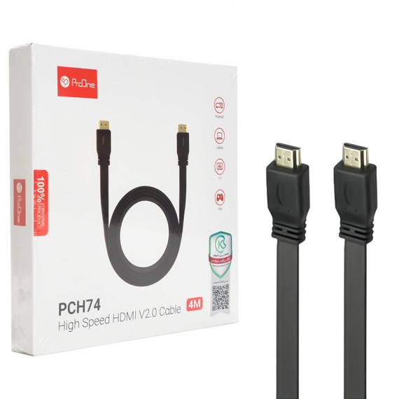 کابل HDMI 4K فلت پرووان (ProOne) طول 4 متر مدل PCH74